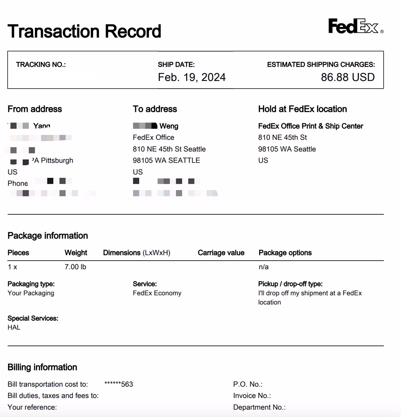 FedEx delivery photo with Mac Studio